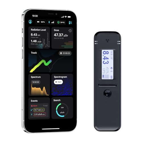 Geigerzähler der neuen Generation Radioaktivität Dosimeter mit Kostenlose Apps für iOS & Android, PC | Gemuse Analysator Multifunktionaler (Radiacode 103